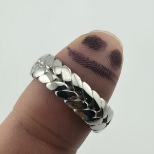 Braid Knot Band Stainless Steel Men Women Ring Size 13 Gothic Biker